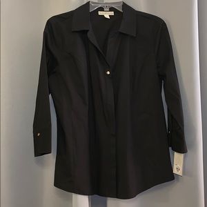 NWT Dana Buchman Black Blouse